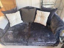 Two Large Beautiful Blue Sofas