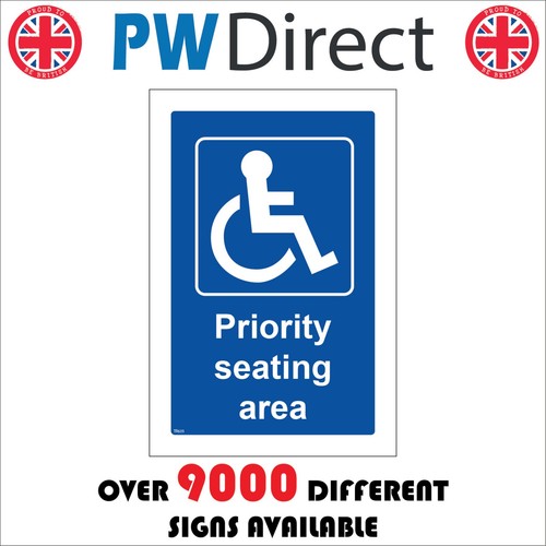 Sign priority seating area - priority,