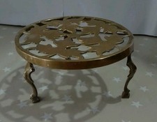 Antique brass trivet - antique,