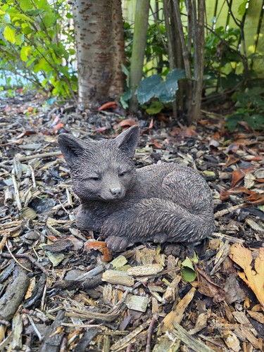 Garden fox ornament cast - ornament,