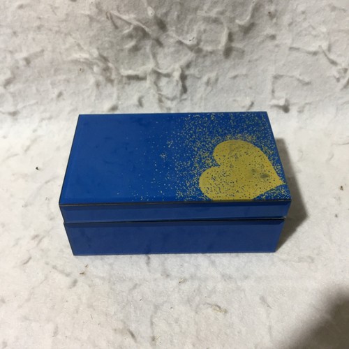 Wooden box felt lined - box,