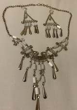 Jewellery ; Blessed Peruvian ALPACA Silver NECKLACE & EARINGS SET.