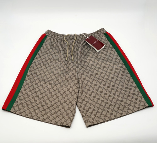 Gucci shorts mens beige brown - shorts,