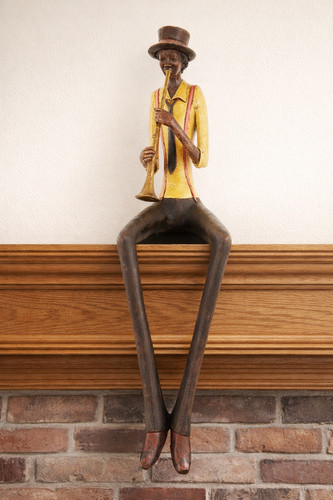 Jazz trumpet player shelf - jazz,