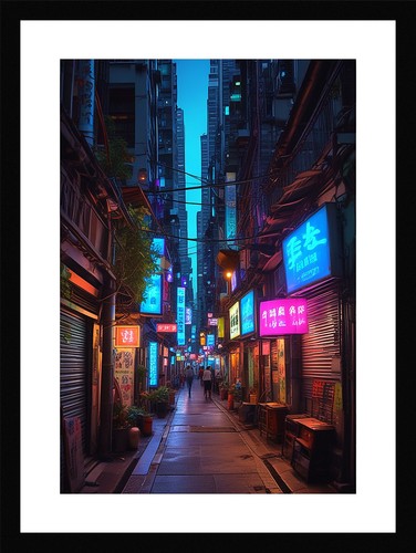 Vibrant hong kong - hong, skyline