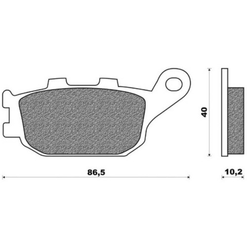 Pair sintered brake - sintered, pads