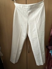 White Chiffon Trousers Women Precise Petite , Size 12
