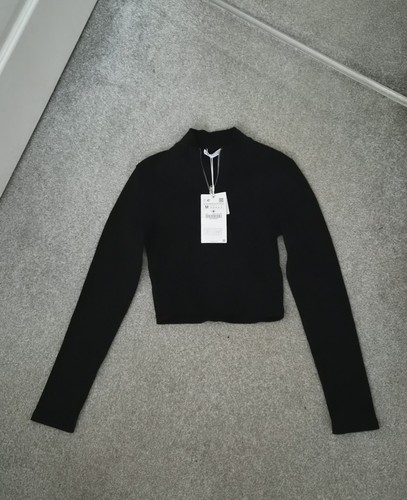 Zara long sleeved cropped top - sleeved,
