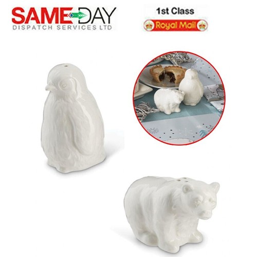 Ceramic white salt and pepper - salt,