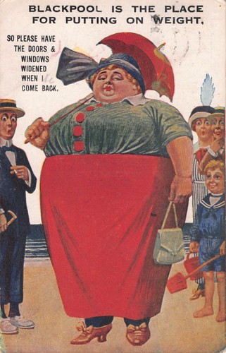 Fat lady says seaside - fat,