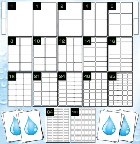White polylaser labels for - a4,