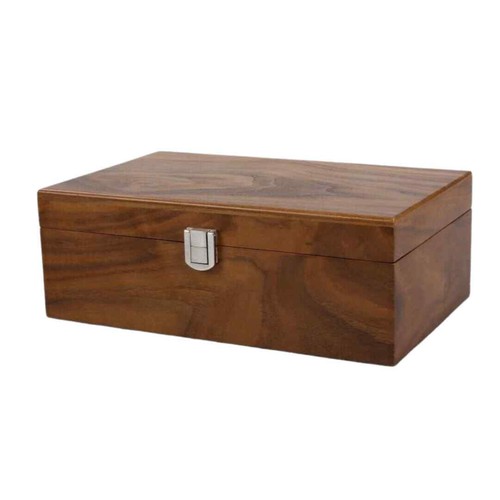 Large walnut chess box - large, with