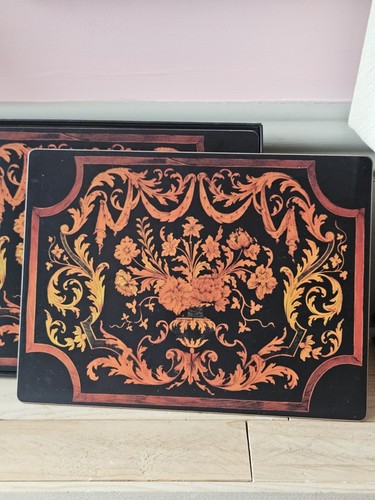 Six melamine table place mats - six,