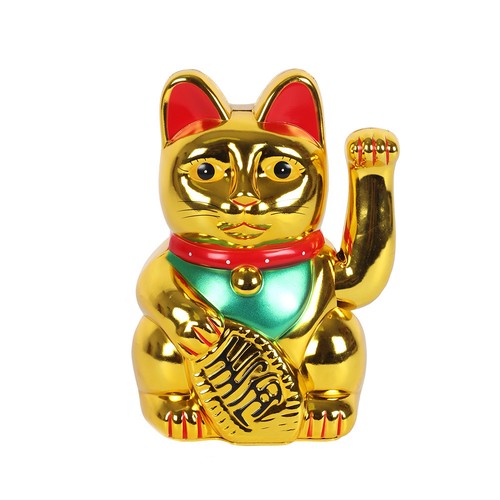 Gold maneki neko - gold,