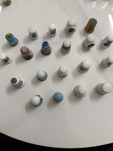 Thimbles job lot display - thimbles,