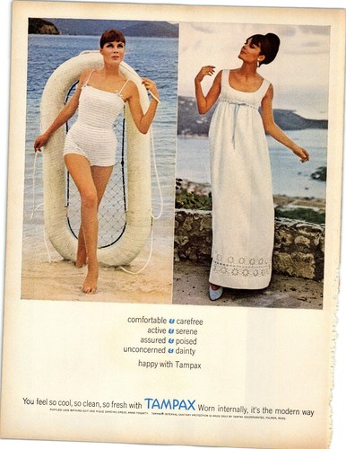 Tampax vintage magazine - tampax,