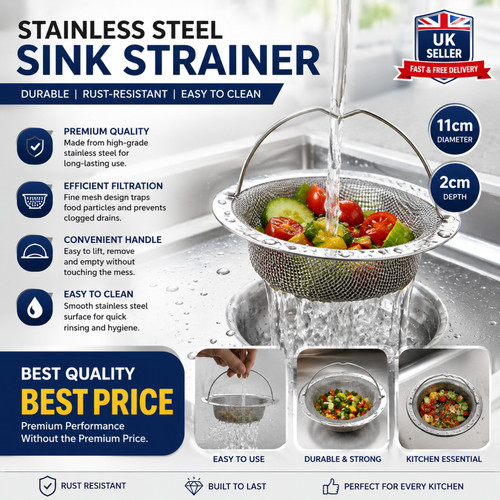 Sink strainer basket stainless - strainer,