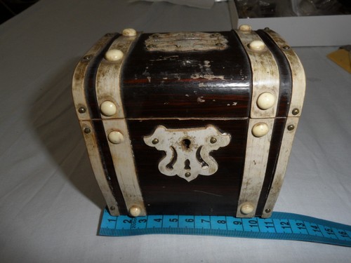 Vintage wooden money box - vintage,