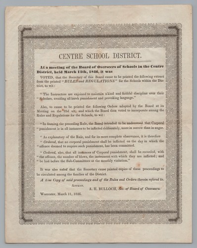 1846 worcester school - worcester, ma