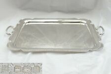RARE LARGE GEORGE V HM STERLING SILVER 2 HANDLED TRAY 1923