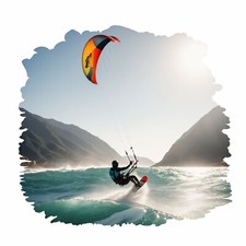 Kite Surfing Stickers for