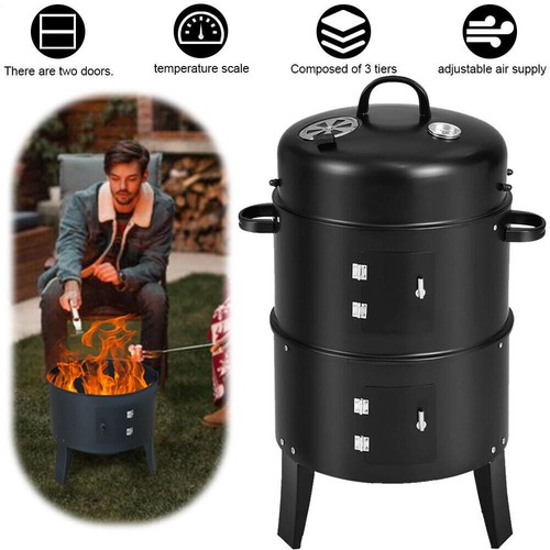 Bbq smoker grill with - grill, built-in
