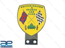 Vintage Car British Racing & Sports Car Club Badge Front Grill Decal Brass