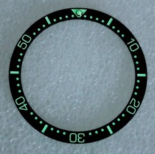 ⚫ LUMINOUS BLACK ALUMINIUM BEZEL INSERT WITH LUME PIP FOR SEIKO SKX007, 7002...