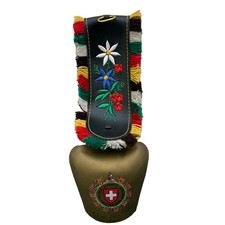 Vintage Large Brass Swiss Cow