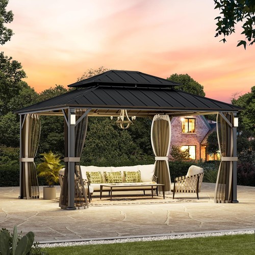 Garden gazebo 6 m led - garden,