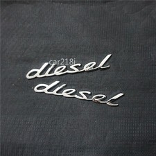 2x Chrome diesel Silver Metal