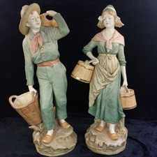 Royal Dux Large Figurines Pair
