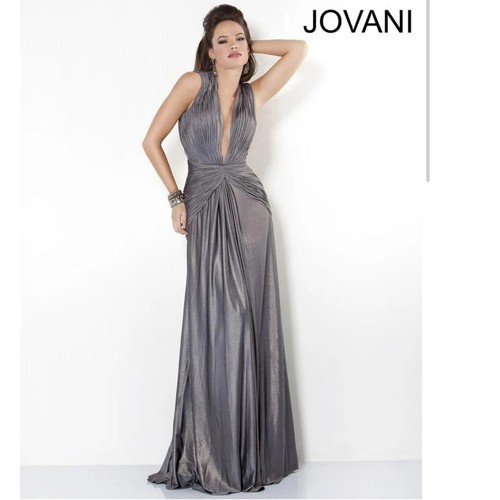 Jovani 2000s gray - jovani, plunging