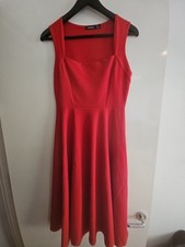 Boohoo Red Dress Sleeveless