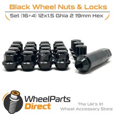 Wheel Nuts & Locks (16+4) Black for Ford Focus RS [Mk3] 16-18 on Original Wheels