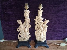 Table Lamps Pair Oriental