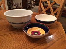 3 BOWLS 1 LARGE 1 MEDIUM AND 1