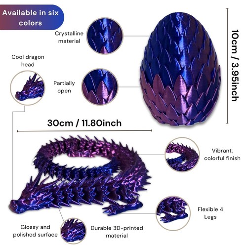 Printed crystal dragon - 3d,