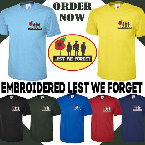 Lest forget embroidered - lest,