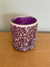 Purple Mosaic Tea Light Holder
