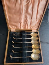 x6 Sterling Silver Gold Spoons