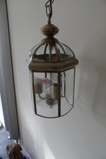 Brushed Brass Ceiling Light Lantern ( New Other )