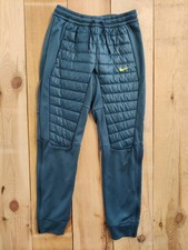 NIKE MEDIUM GREEN JOGGER TROUSERS QUILT PADDED ACTIVE CASUAL TRACK SPORT MENS