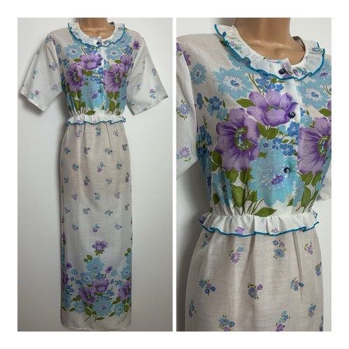Vintage 70s white - vintage, blue