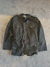 Jeff Banks Heavy Duty Jacket Black Cotton Jacket Button Up Size XL Men Vintage
