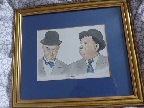 Laurel and hardy print fine - print, a