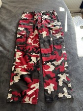 Ladies Motorcycle Draggin Jeans Size 16 Red Camo