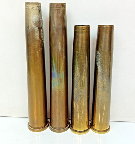 Pair vintage 40mm bofors brass - pair,