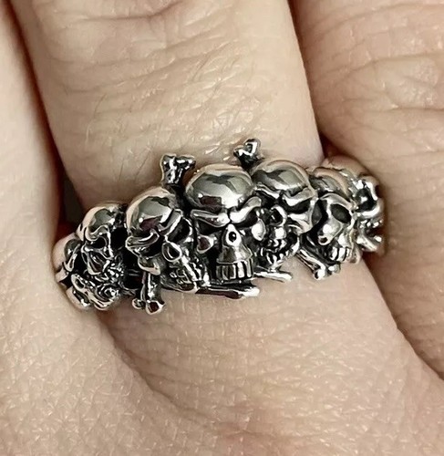 Skull ring silver size - skull,