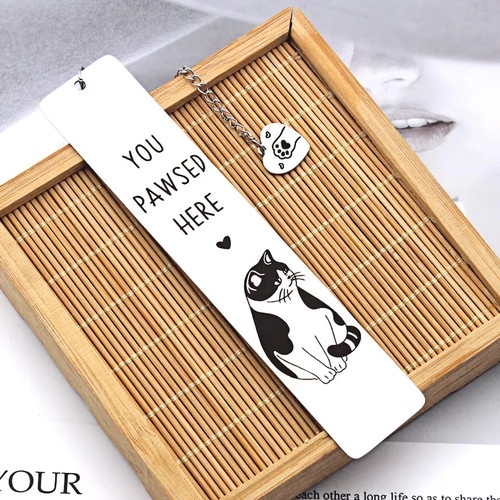 Metal cat bookmark - metal,